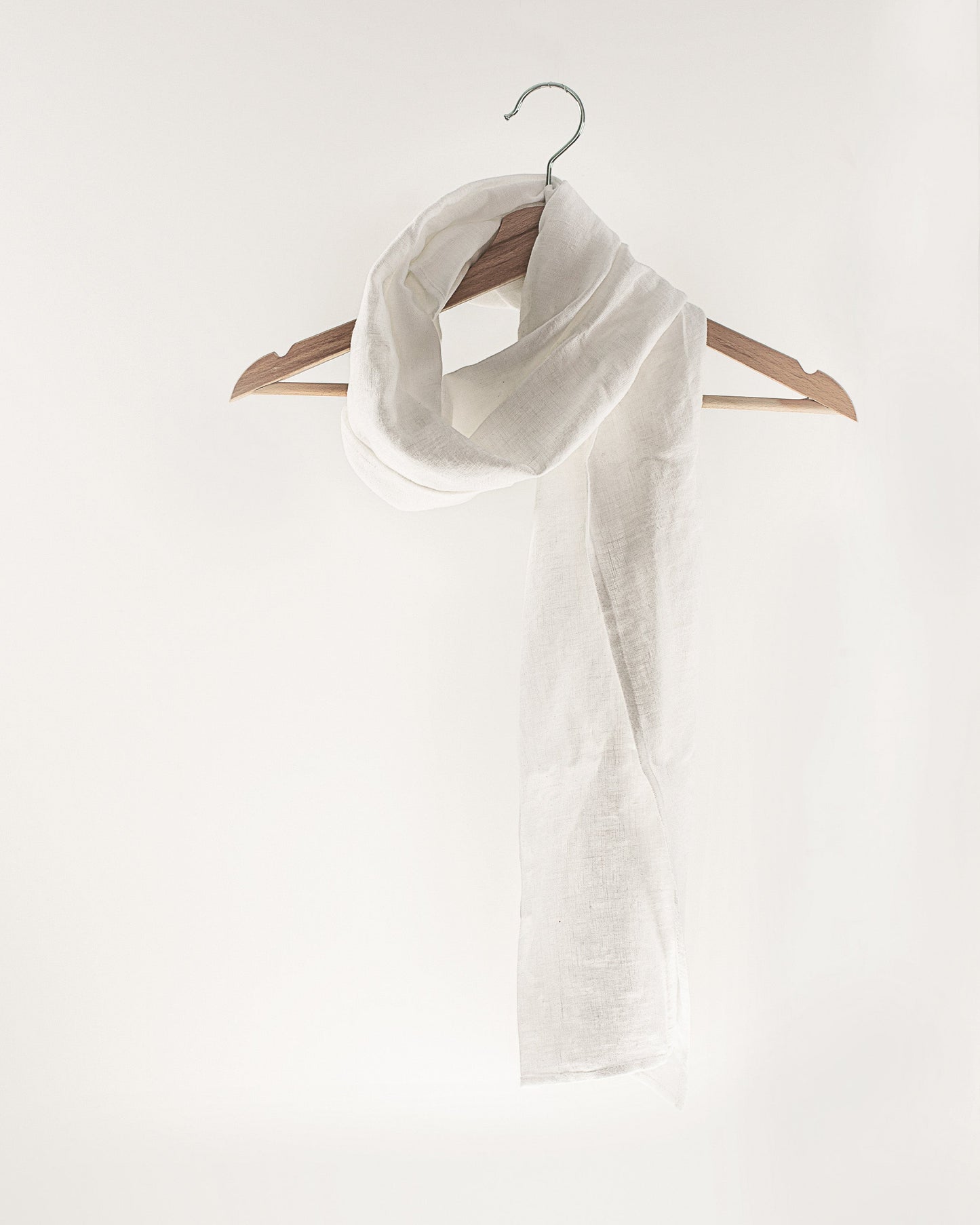 White Linen Lightweight Scarf for All Seasons and Styles