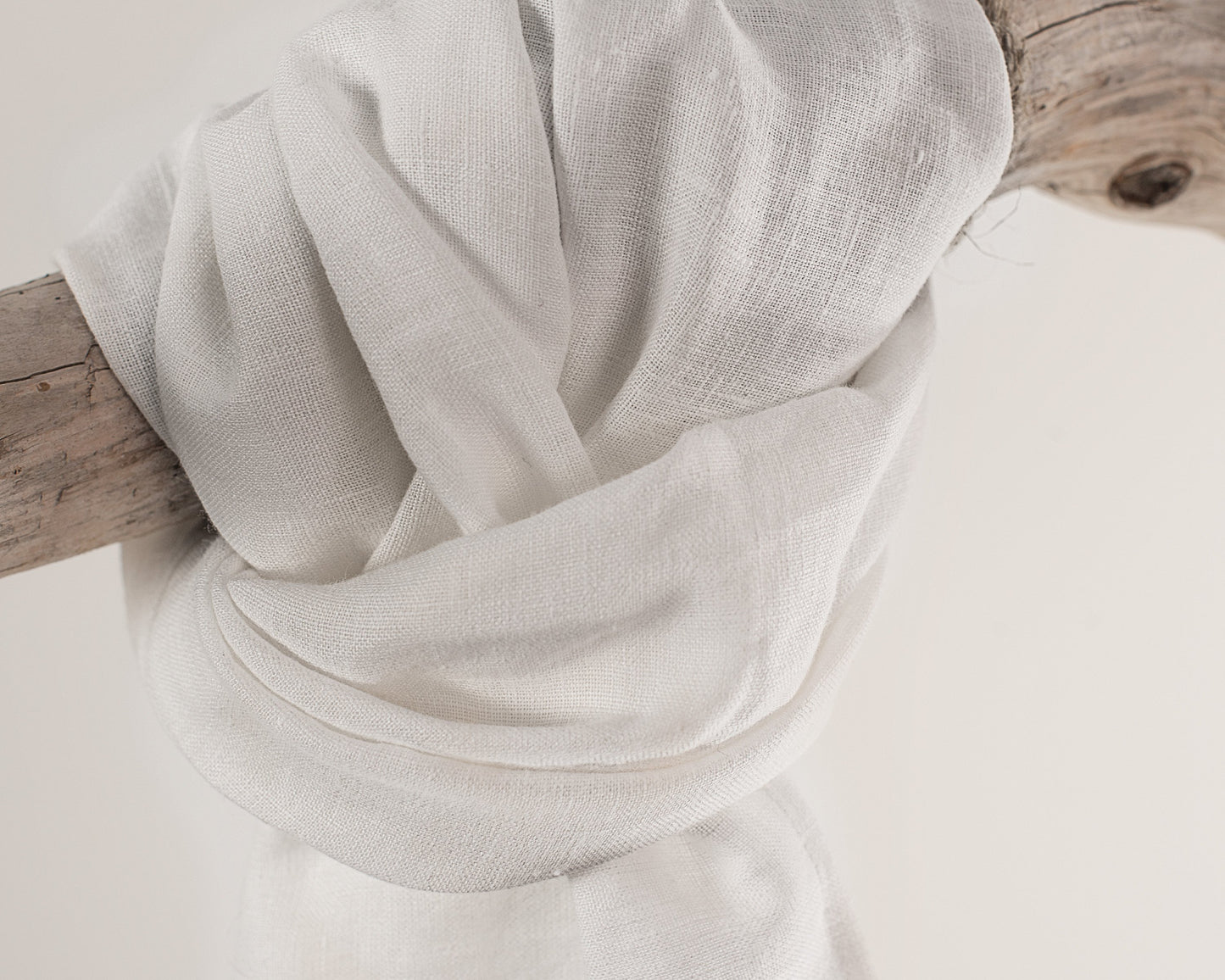 Snow White Linen Scarf - Soft, Lightweight Accessory