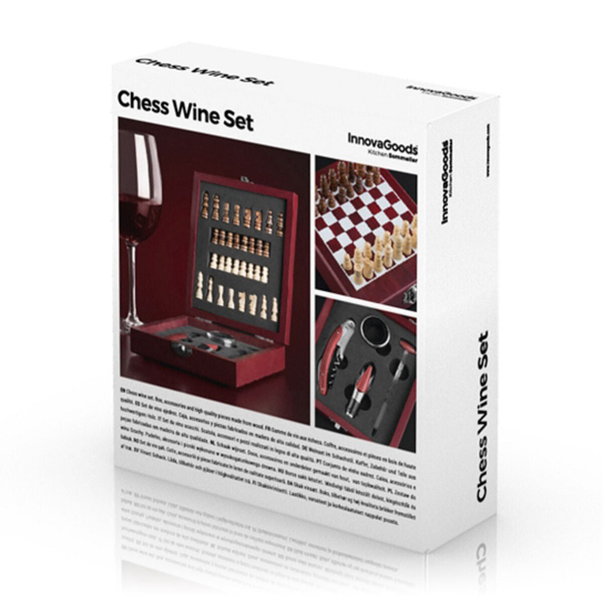 Chess Wine Set InnovaGoods 37 Pieces - Elegant 2-in-1 Gift