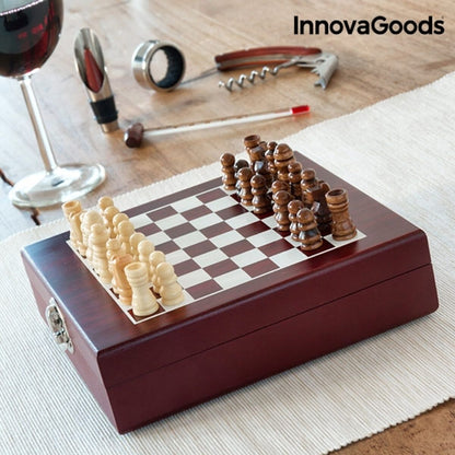 Chess Wine Set InnovaGoods 37 Pieces - Elegant 2-in-1 Gift