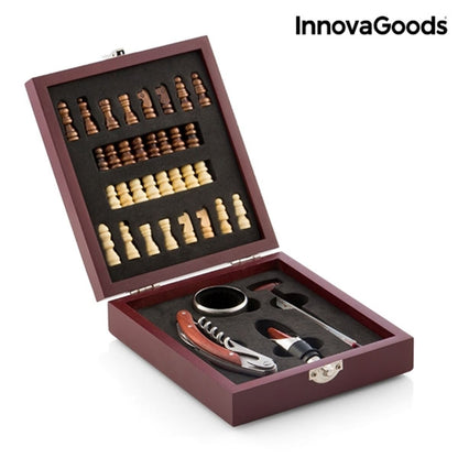 Chess Wine Set InnovaGoods 37 Pieces - Elegant 2-in-1 Gift