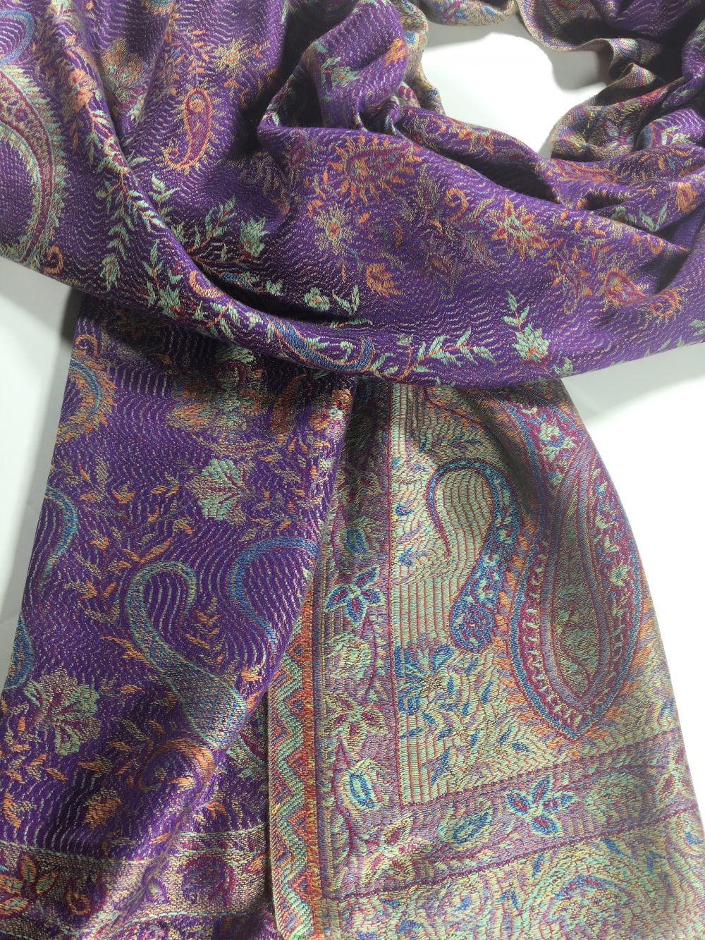 Purple Jamawar Pashmina Scarf - Stylemz