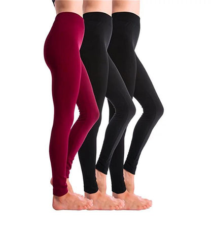 3 Pack Women’s Fleece Lined Leggings High Waist Stretchy Warm