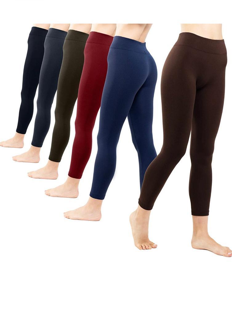 3 Pack Women’s Fleece Lined Leggings High Waist Stretchy Warm