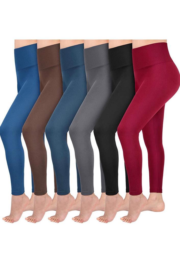 3 Pack Women’s Fleece Lined Leggings High Waist Stretchy Warm