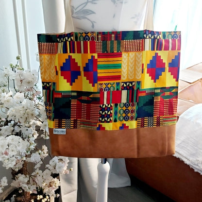 Handmade African Print Tote Bag | Eco-Friendly Beach Bag