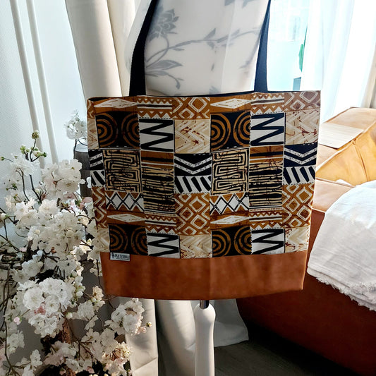 Handmade African Print Tote Bag | Eco-Friendly Beach Bag