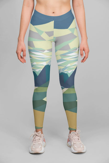 Alpine Scenry Leggings for Breathable Workout Comfort