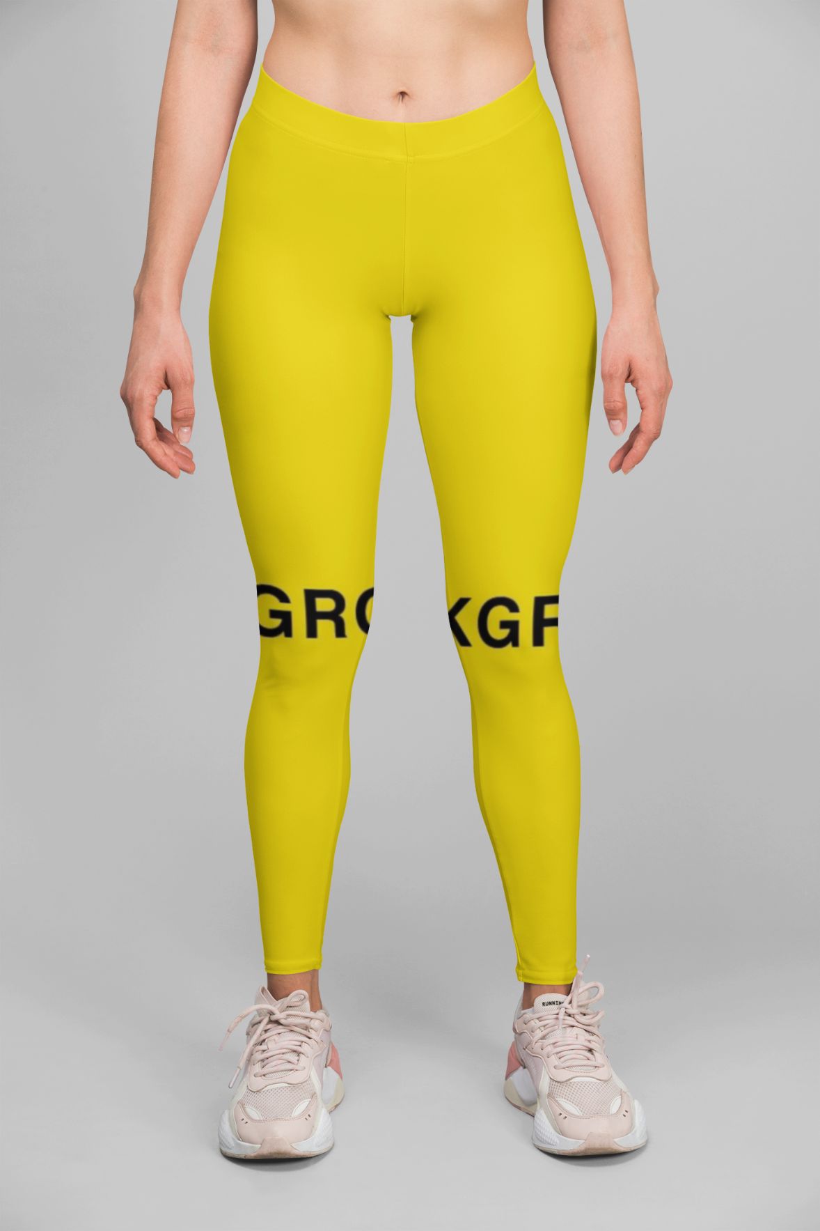 Background Off-White Yellow Leggings for Comfortable Workouts