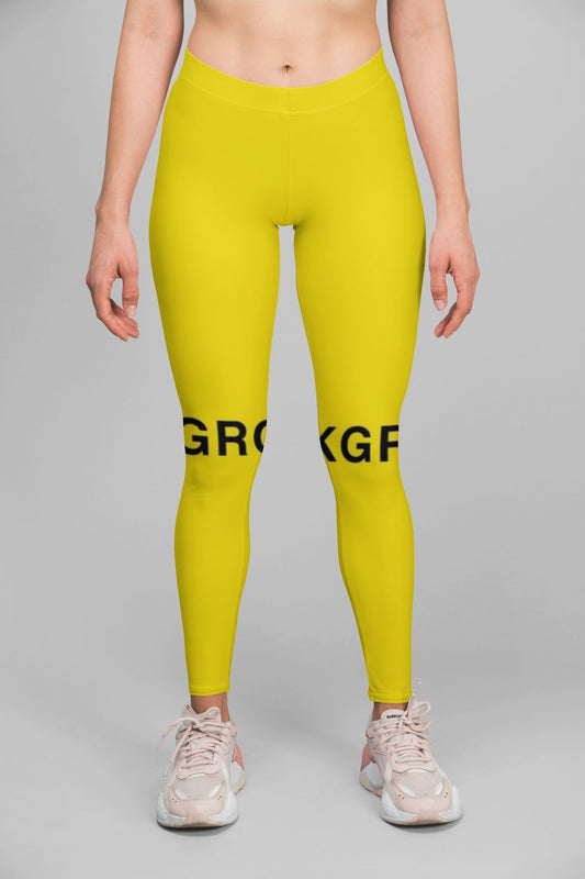 Background Off-White Yellow Leggings for Comfortable Workouts