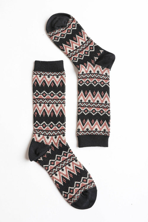 Cozy Tribal Pattern Socks for Warm and Fuzzy Comfort