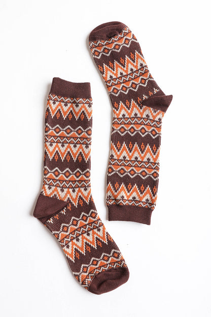 Cozy Tribal Pattern Socks for Warm and Fuzzy Comfort