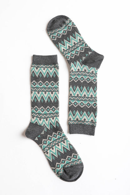 Cozy Tribal Pattern Socks for Warm and Fuzzy Comfort