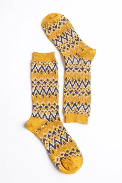 Cozy Tribal Pattern Socks for Warm and Fuzzy Comfort