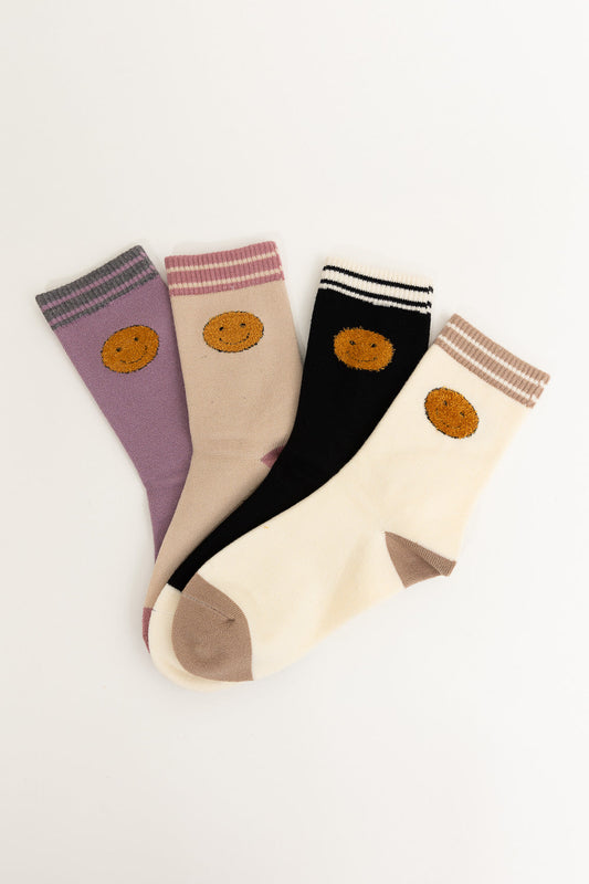 Threaded Smiles Crew Socks for All-Day Comfort and Style