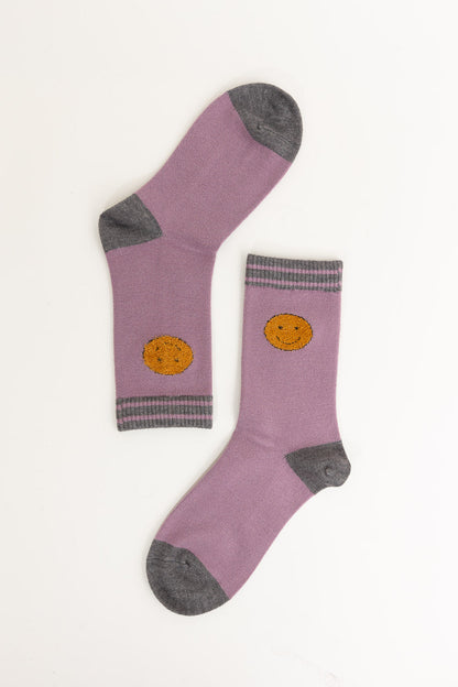 Threaded Smiles Crew Socks for All-Day Comfort and Style