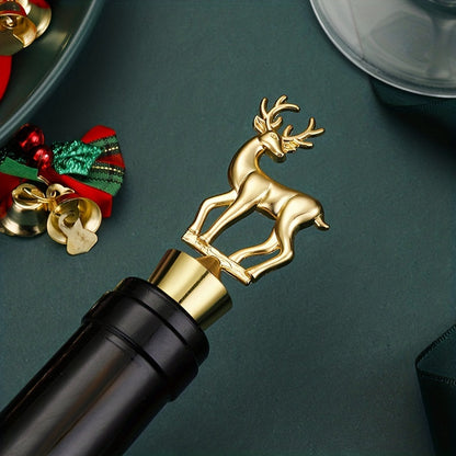 ElkShaped Stainless Steel Wine Bottle Stopper for Freshness