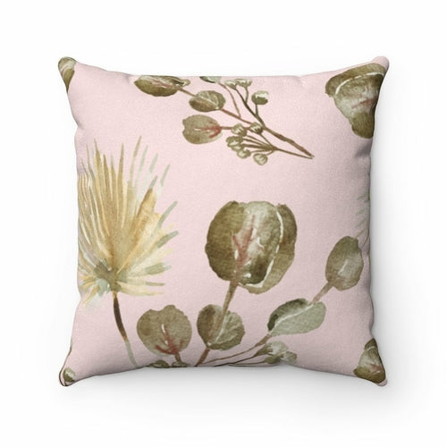 Garder Blossoms Double Sided Print Faux Suede Cushion