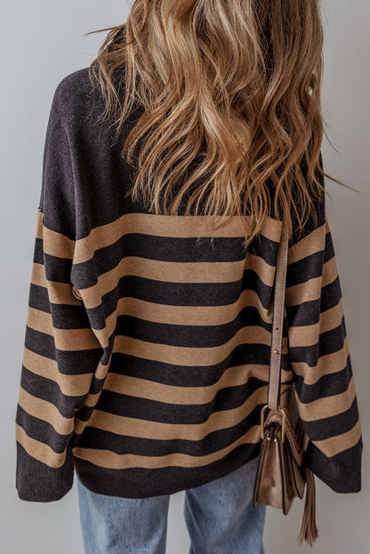 Adeline Stripe Oversized Sweater for Chic Cozy Style