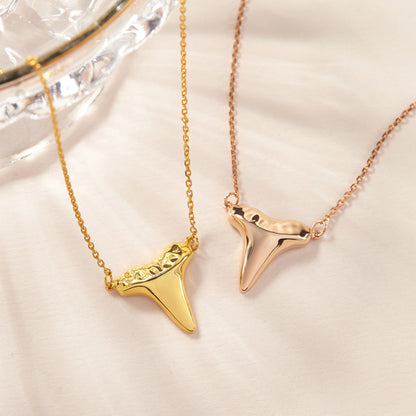 Gold Shark Tooth Necklace Layer Bolo Necklace for Women