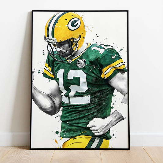 Aaron Rodgers Poster Print on Quality Satin Paper