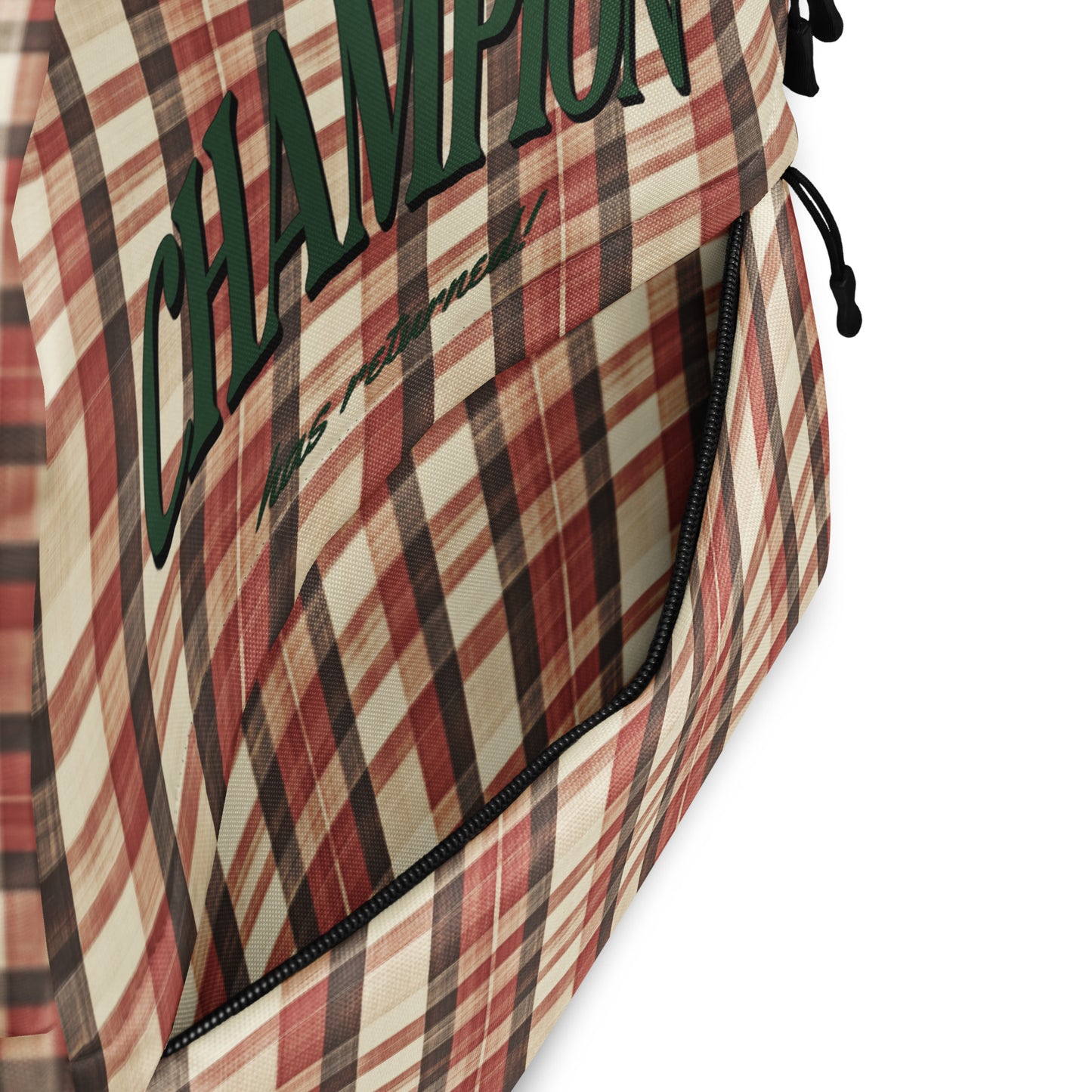 Burnt red plaid Backpack  - Korea  - StyleMZ