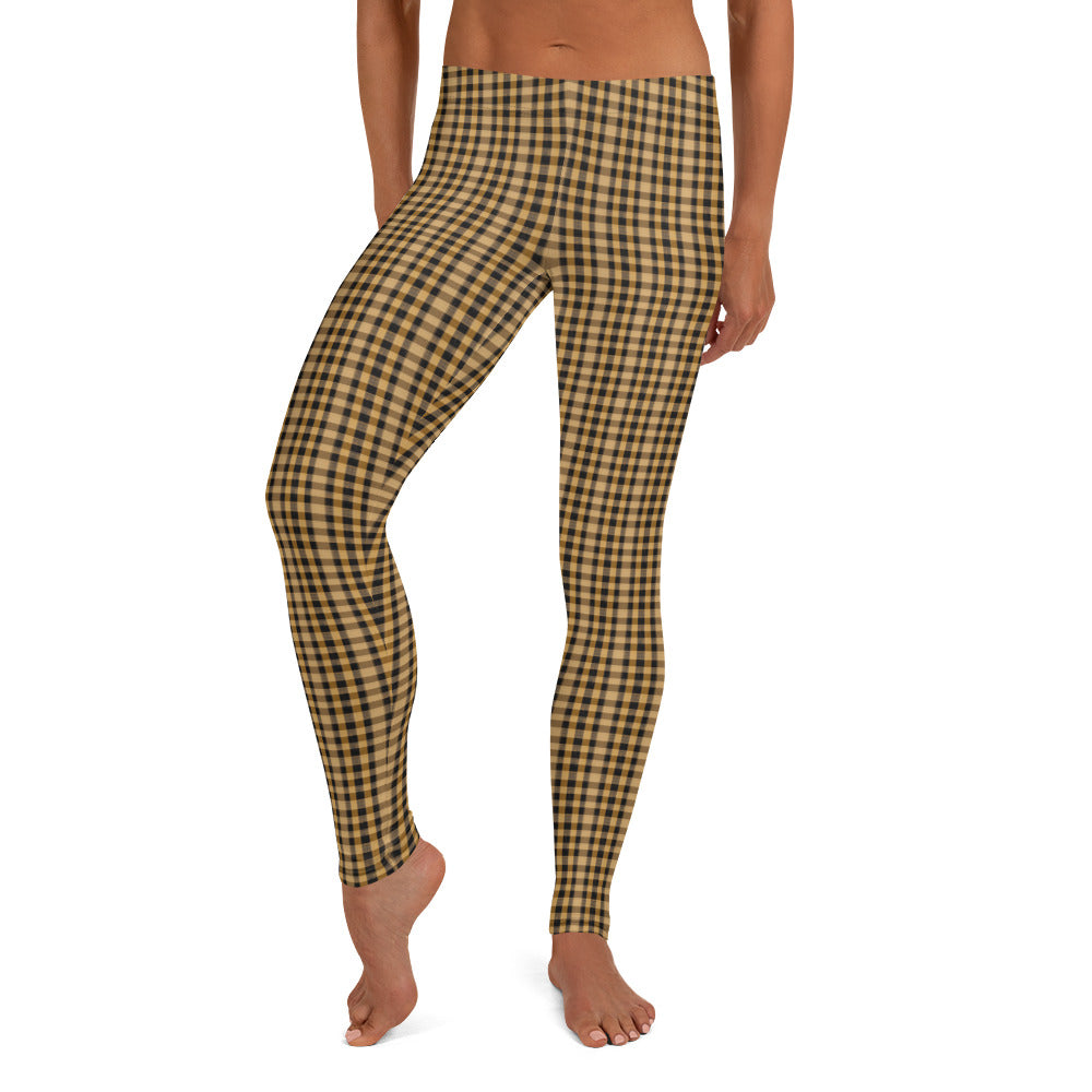 Golden Harvest Plaid Leggings  - Korea  - StyleMZ