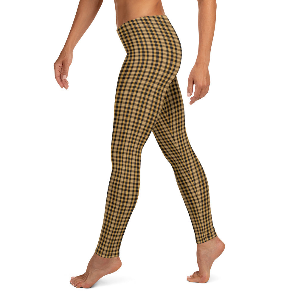 Golden Harvest Plaid Leggings  - Korea  - StyleMZ