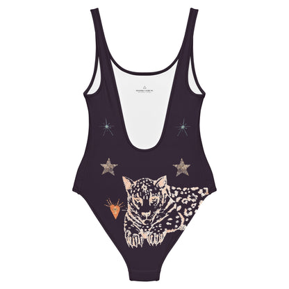 Lyra One Piece Swimsuit in Black Jaguar - Eco-Friendly Style