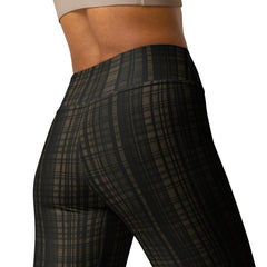 Plaid Pattern Yoga Leggings  - Korea  - StyleMZ