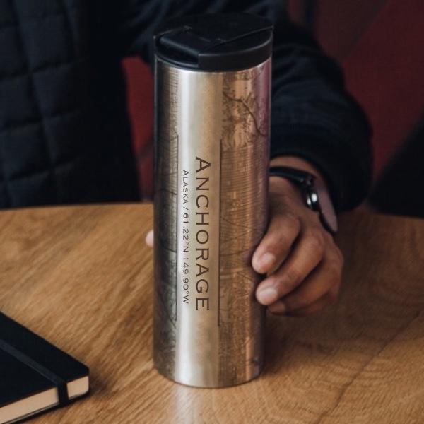 Anchorage - Alaska Map Tumbler - Stylemz