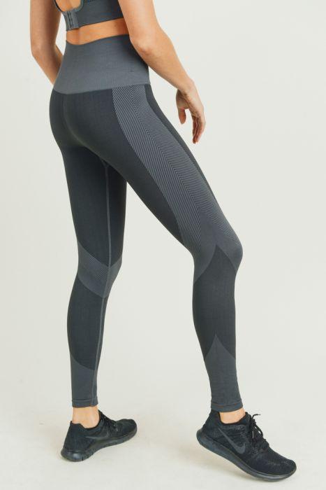 Chevron Track Seamless Highwaist Leggings - Stylemz