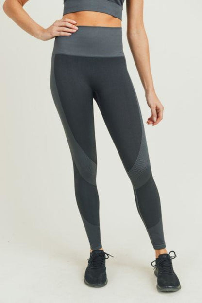 Chevron Track Seamless Highwaist Leggings - Stylemz