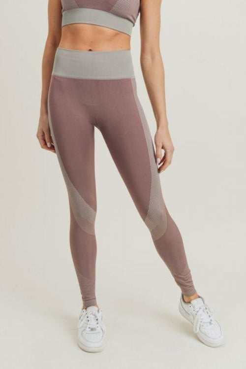 Chevron Track Seamless Highwaist Leggings - Stylemz