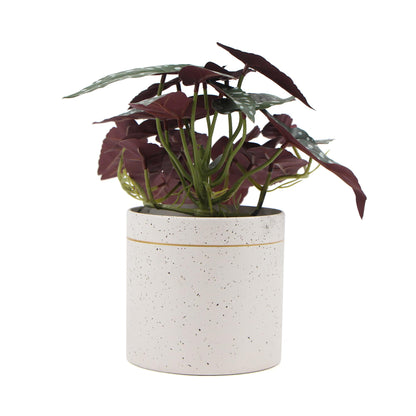 Artificial Begonia Plant in Decorative Bowl 30cm for Aesthetic Spaces