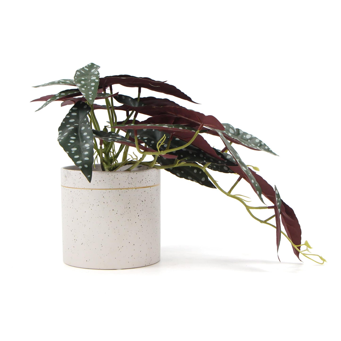 Artificial Begonia Plant in Decorative Bowl 30cm for Aesthetic Spaces