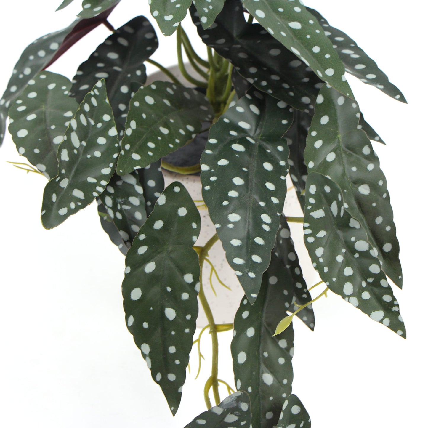 Artificial Begonia Plant in Decorative Bowl 30cm for Aesthetic Spaces