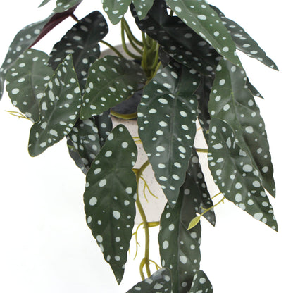 Artificial Begonia Plant in Decorative Bowl 30cm for Aesthetic Spaces