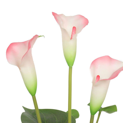 Artificial Flowering White & Pink Peace Lily Plant 50cm