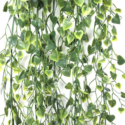 Artificial Hanging Plant Heart Leaf UV Resistant 90cm Decor