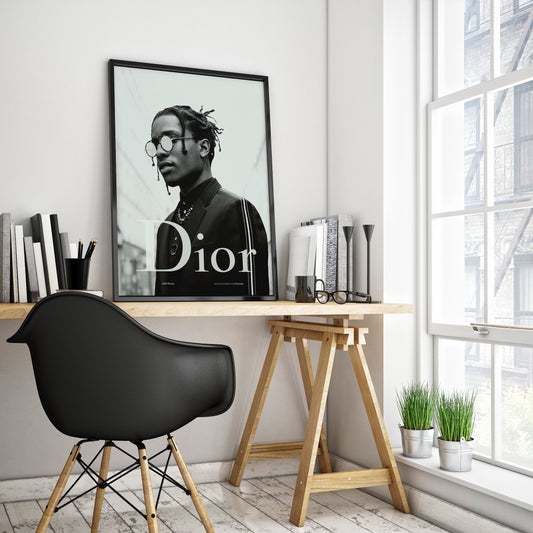 Asap Rocky Dior Poster Print on Quality Satin Paper