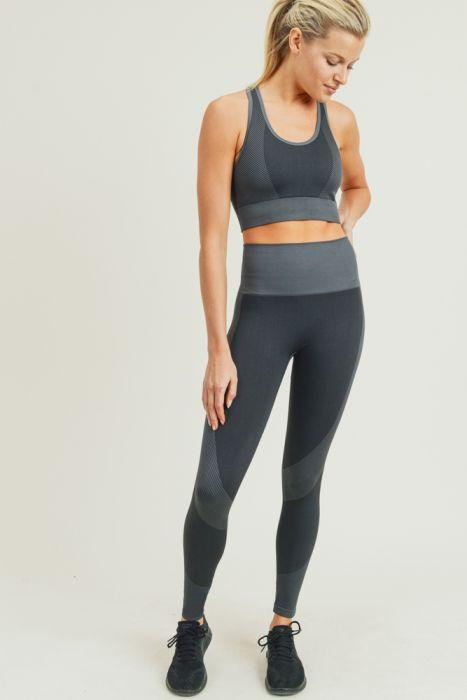 Chevron Track Seamless Highwaist Leggings - Stylemz