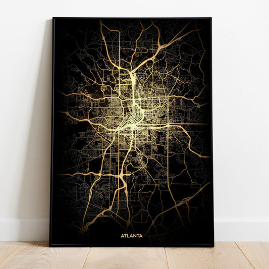 Atlanta Ga Wall Art Print on Quality Satin Paper