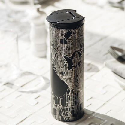 Austin - Texas Map Tumbler in Matte Black - Stylemz