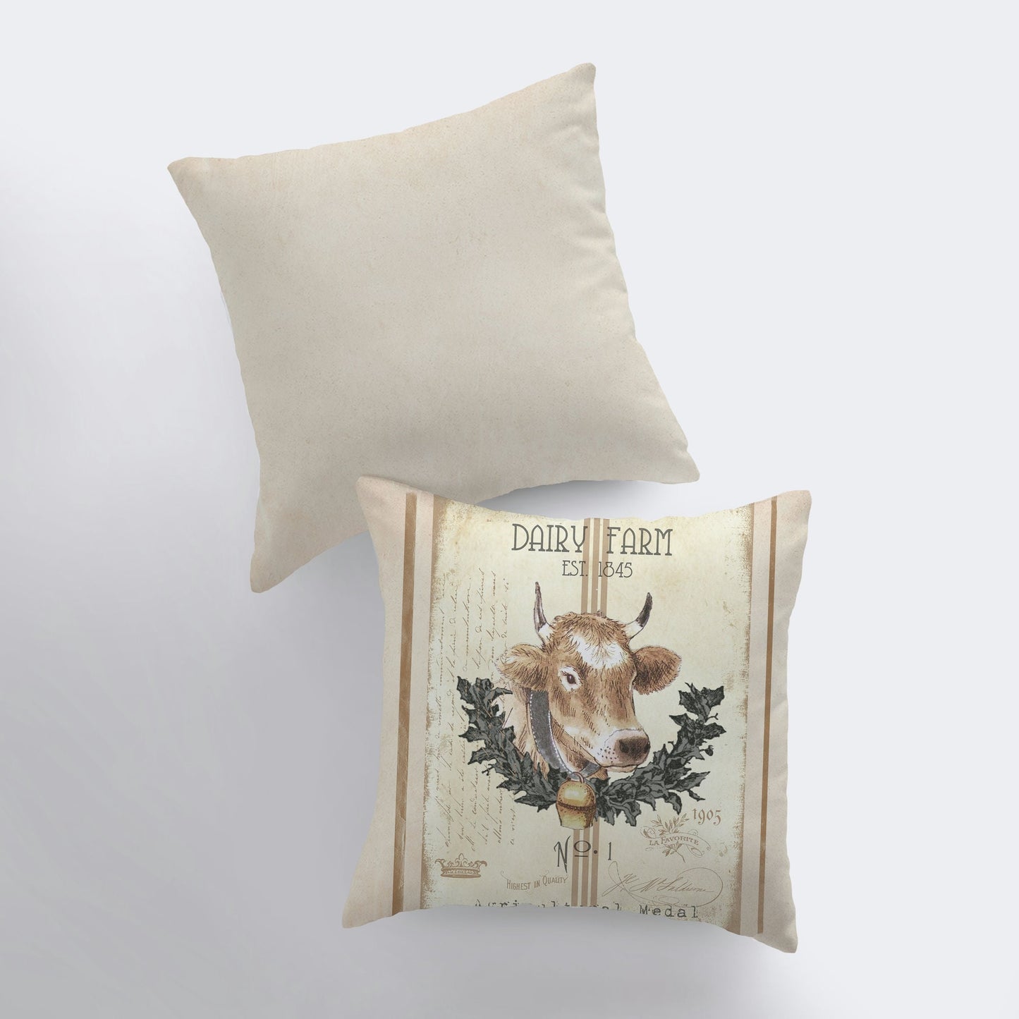 Dairy Farm Cow Vintage Pillow Cover | Cozy Farmhouse Decor