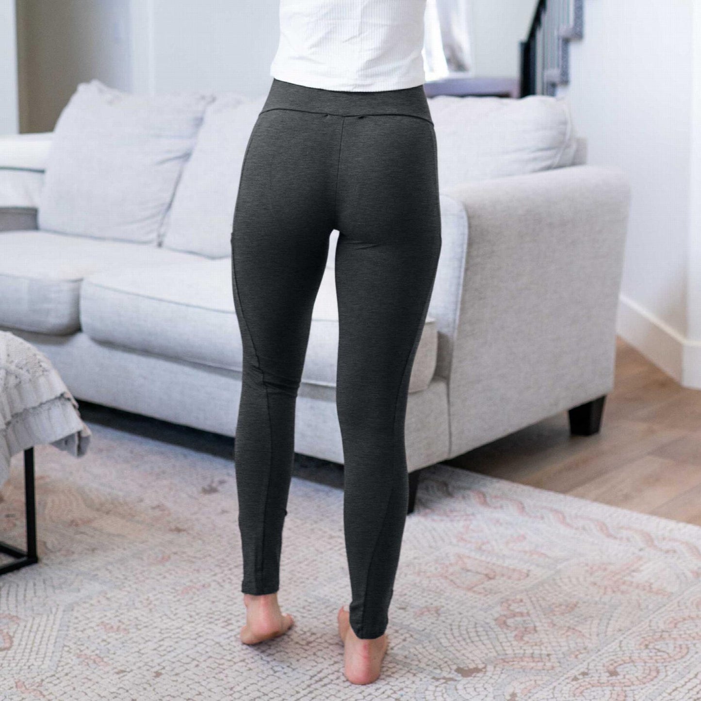 High Waist Long Leggings With Phone Pocket for Comfort