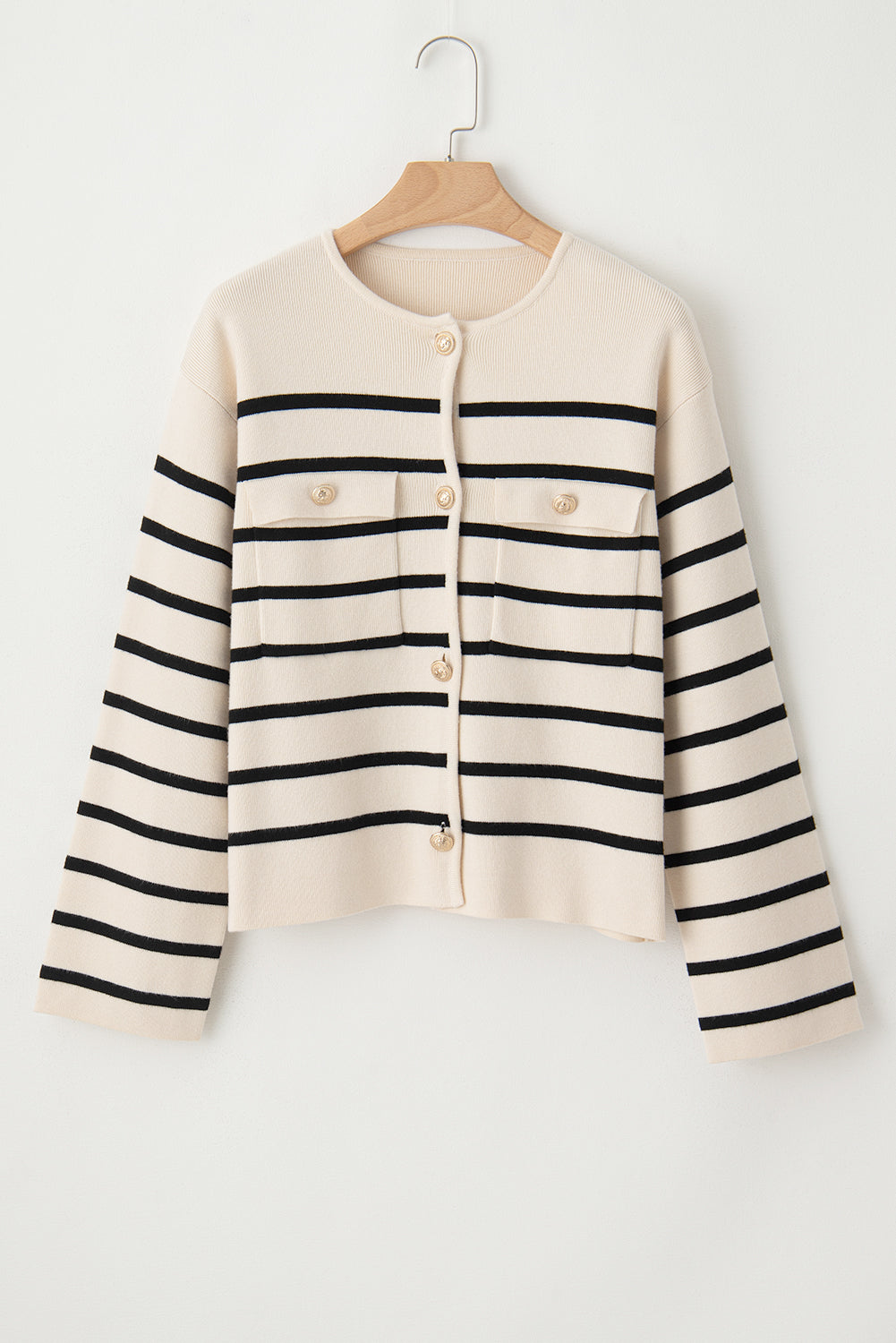 Genesis Pocket Buttoned Cardigan Sweater with Stylish Flap Pockets