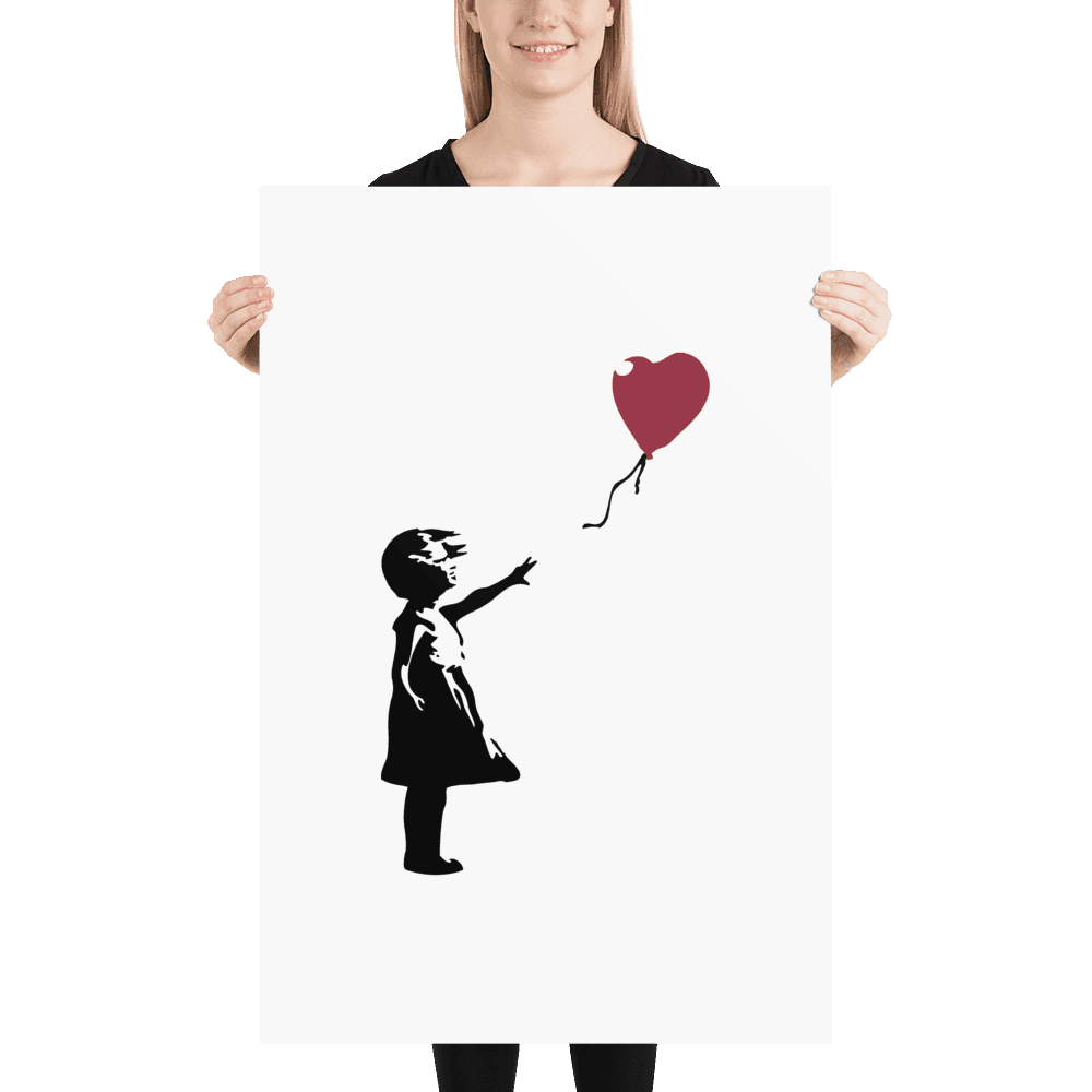 Banksy The Girl With A Red Balloon Artwork Poster Print