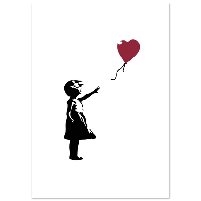 Banksy The Girl With A Red Balloon Artwork Poster Print