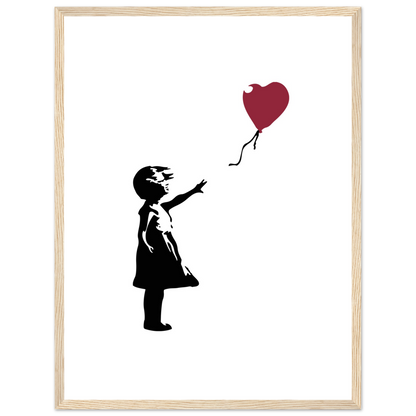 Banksy The Girl With A Red Balloon Artwork Poster Print